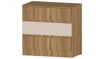 Комод 3 ящика Ленора, Дуб вотан/Кашемир
