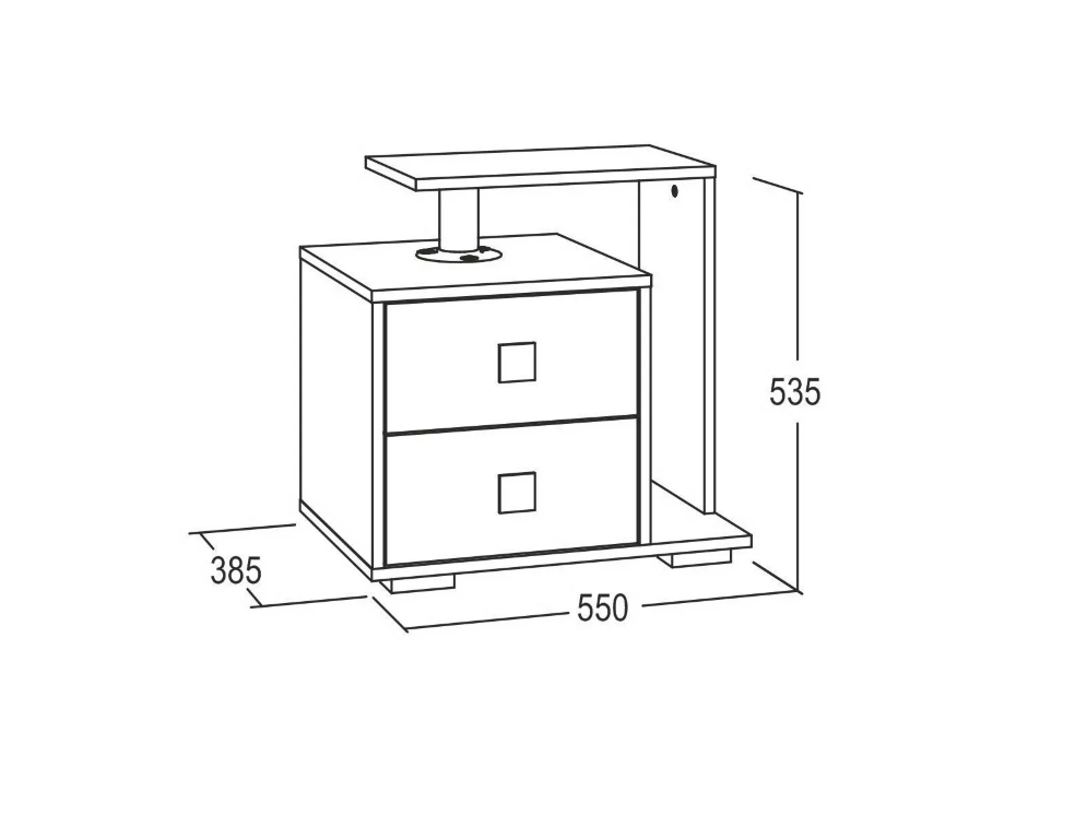 Тумба с 2-мя ящиками Ольга-17 