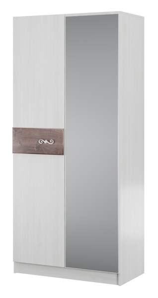 Шкаф 2-х створчатый Мадлен (ясень анкор светлый - дуб бомонд какао)  