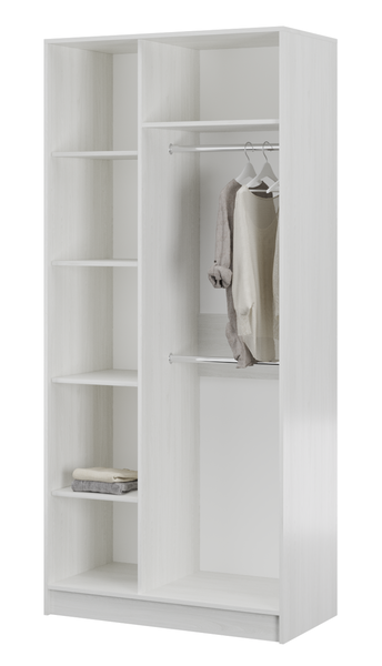 Шкаф 2-х створчатый Мадлен (ясень анкор светлый - дуб бомонд какао)  