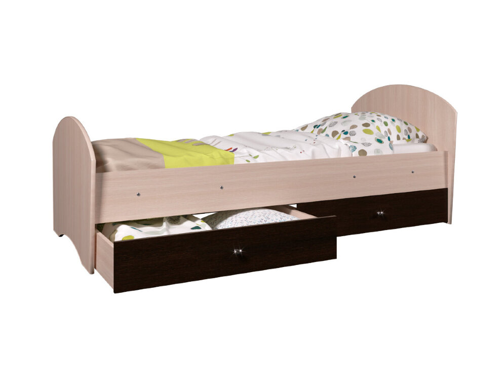 Детская кровать Мозайка, дуб + венге ( с ящиками) 