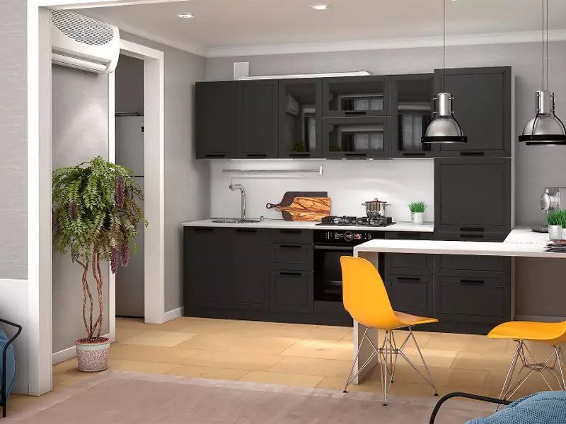 Модульная кухня Монс (графит) 