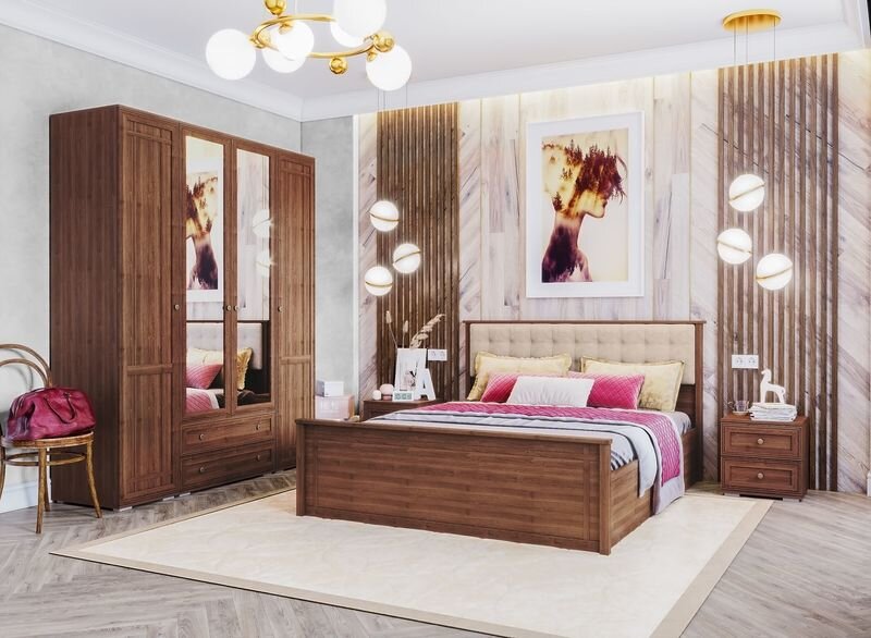 Спальня модульная Ричард 2, орех донской 