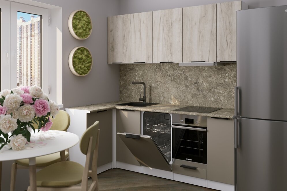 Кухонный гарнитур Альба прайм 2 400, 110х200 см (ПМ) 