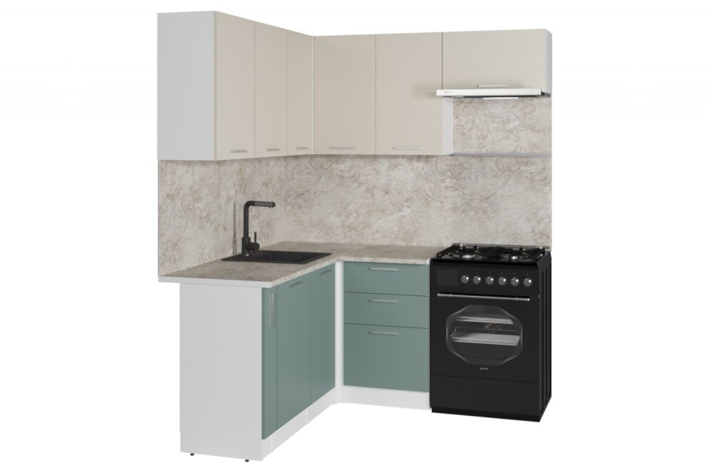 Кухонный гарнитур Глория мега прайм, 160х170 см  