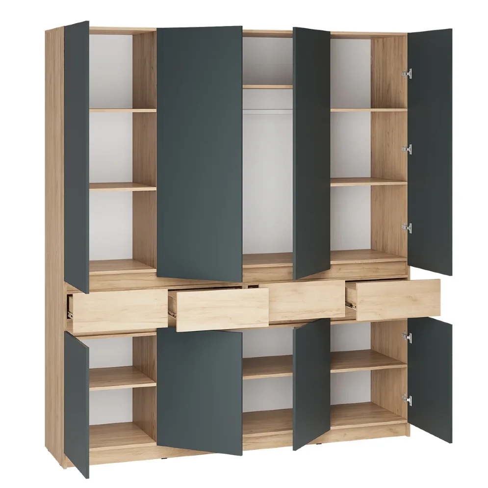  Шкаф 4-х створчатый Стоуби ШК-2000, Графит 