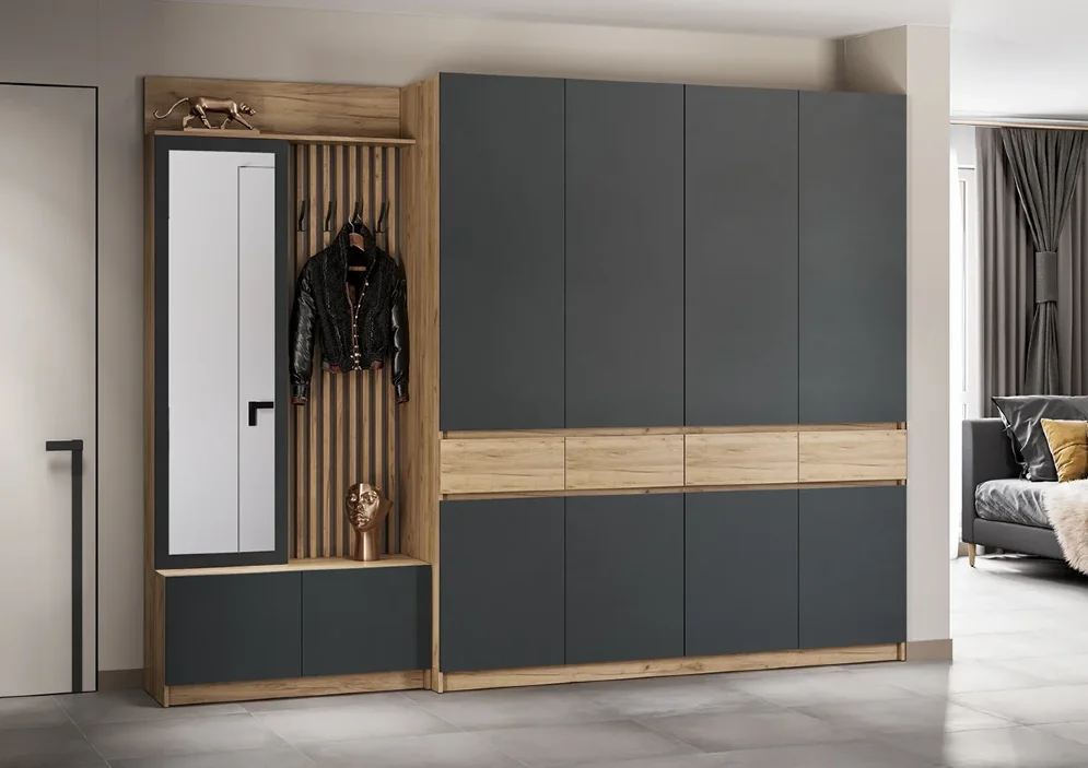  Шкаф 4-х створчатый Стоуби ШК-2000, Графит 