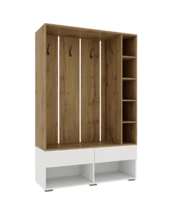 Тумба с вешалкой Прага, Белый 