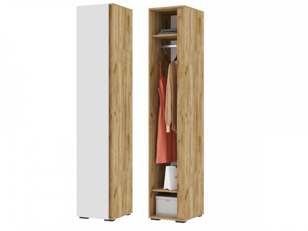 Пенал закрытый Хелен ПН 01, крафт золотой - белый шагрень 