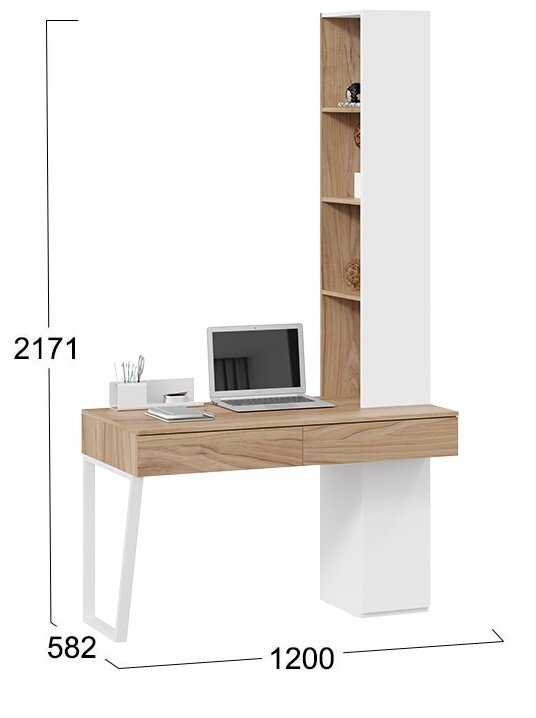 Стол письменный со шкафом настольным Порто  