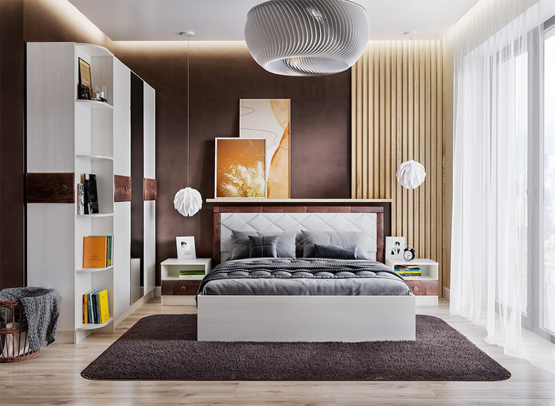 Угловое завершение Мадлен (ясень анкор светлый) 