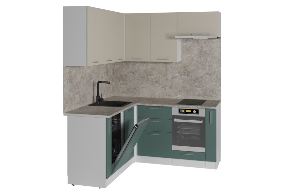 Кухонный гарнитур Глория мега прайм 2, 160х170 см 