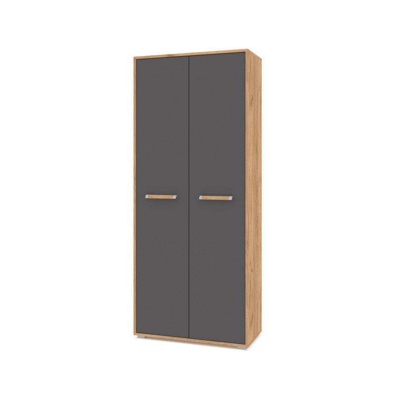 Шкаф двустворчатый Флорида, Графит/Дуб золотой 