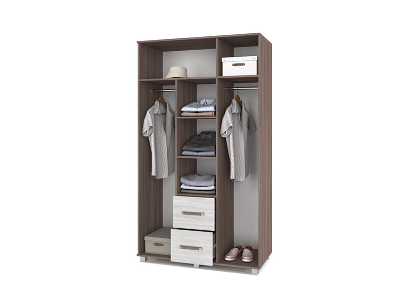 Шкаф трехстворчатый с ящиками В34 Виора, Ясень Шимо 