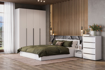 Шкаф &amp;quot;ШК 5&amp;quot; (1600) Белый текстурный