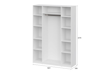 Шкаф &amp;quot;ШК 5&amp;quot; (1600) Белый текстурный