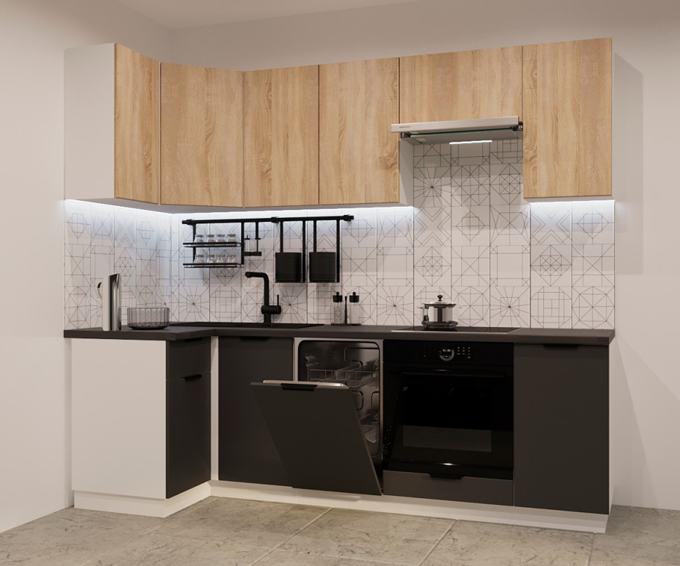 арт. 5 Графит шагрень Дуб сонома 1000х2450 