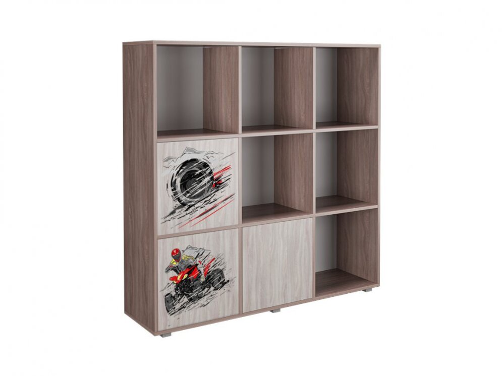 Стеллаж ДМ 9 + 3 двери с фотопечатью Форсаж 