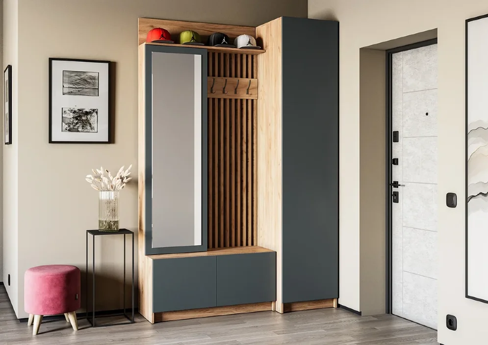 Шкаф-пенал Стоуби ШК-501, Графит 