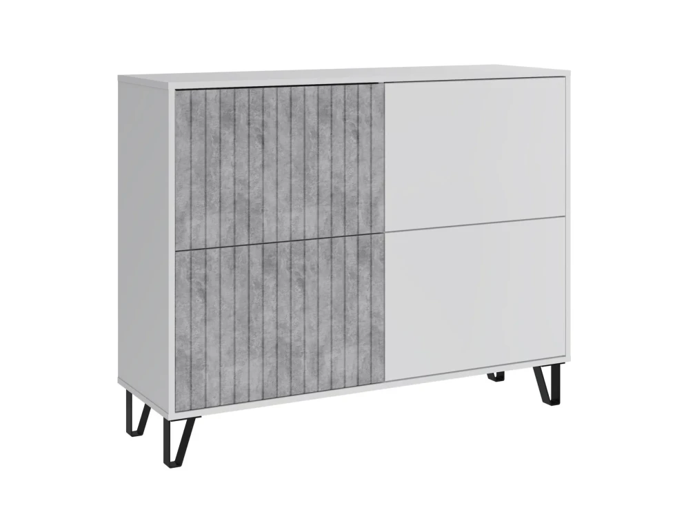 Комод Ливерпуль, белый/бетон светлый 1 