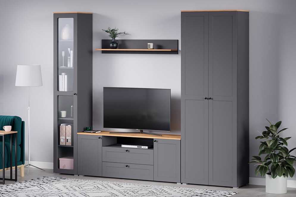 Шкаф 2-х створчатый Остин, Графит 