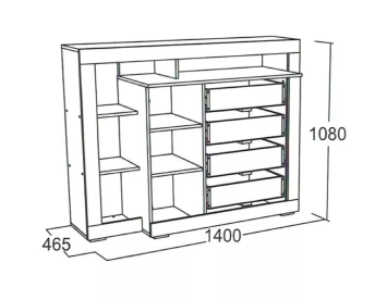 Комод 1400 Ольга-19