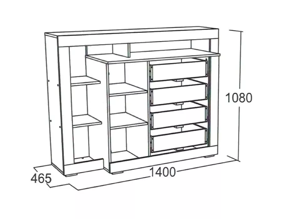 Комод 1400 Ольга-19 