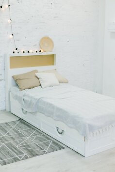 Кровать Милан, серебро