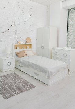 Кровать Милан, серебро