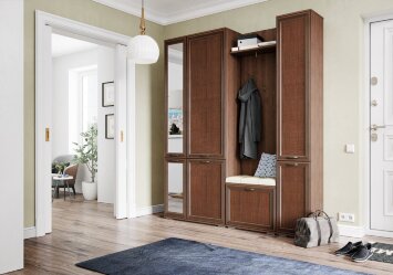 Модульная прихожая Ливорно, орех донской