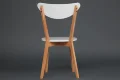 Стул жесткое сиденье MAXI (Макси), белый+натуральный  