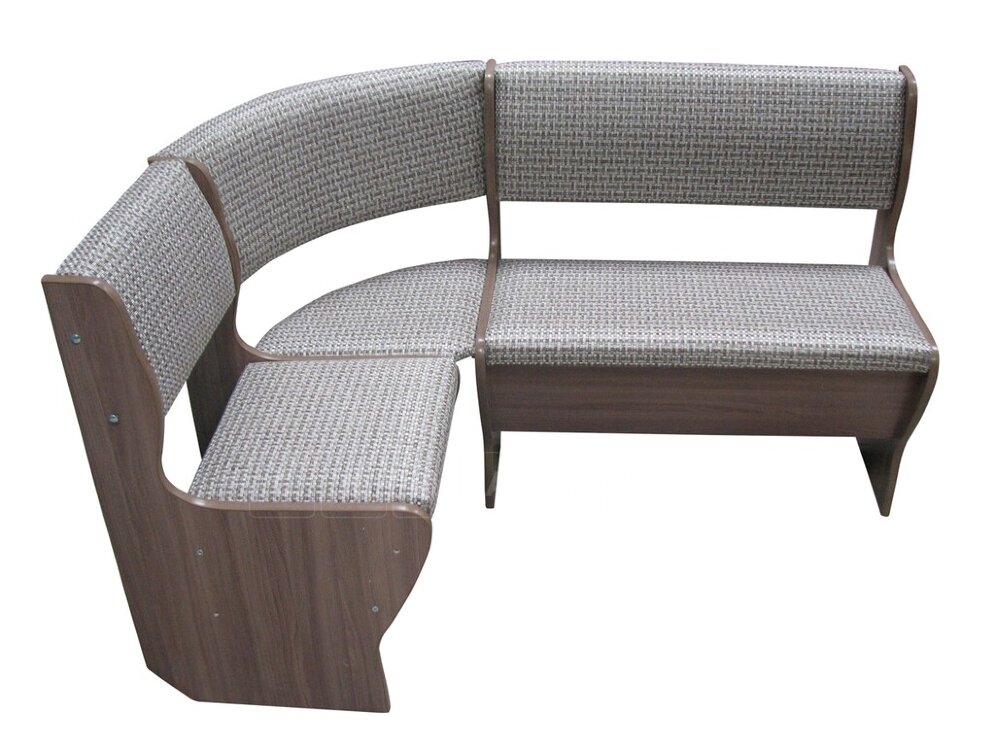 Угловая скамья Аленка-5, шимо темный /рогожка светлая 