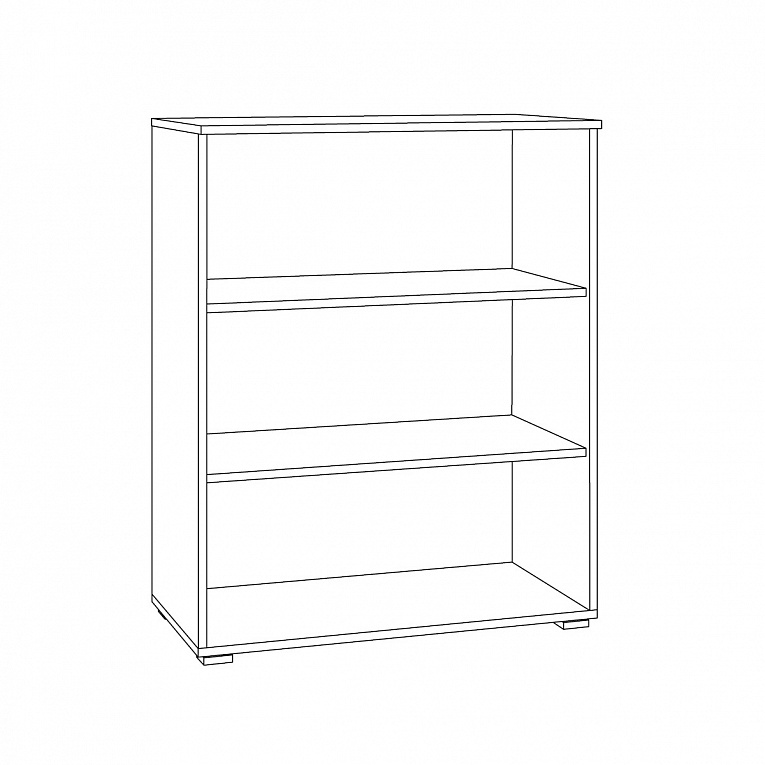 Шкаф-витрина низкий Остин, Графит 