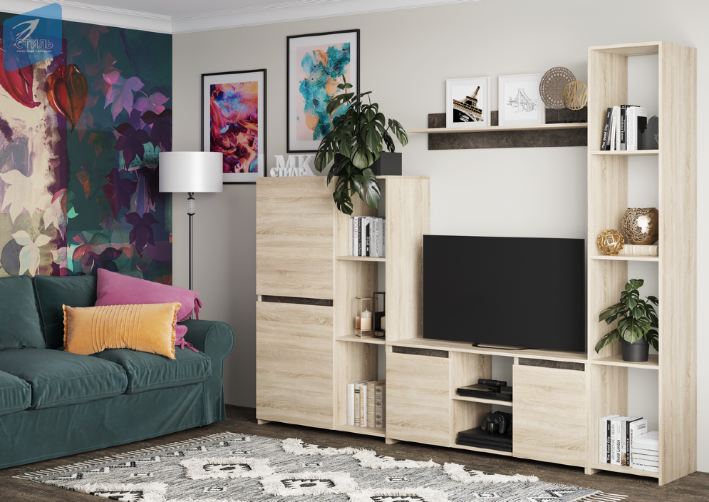 Гостиная Милано-5, сонома 