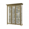 Витрина 3-х дверная Версаль, Слоновая кость 