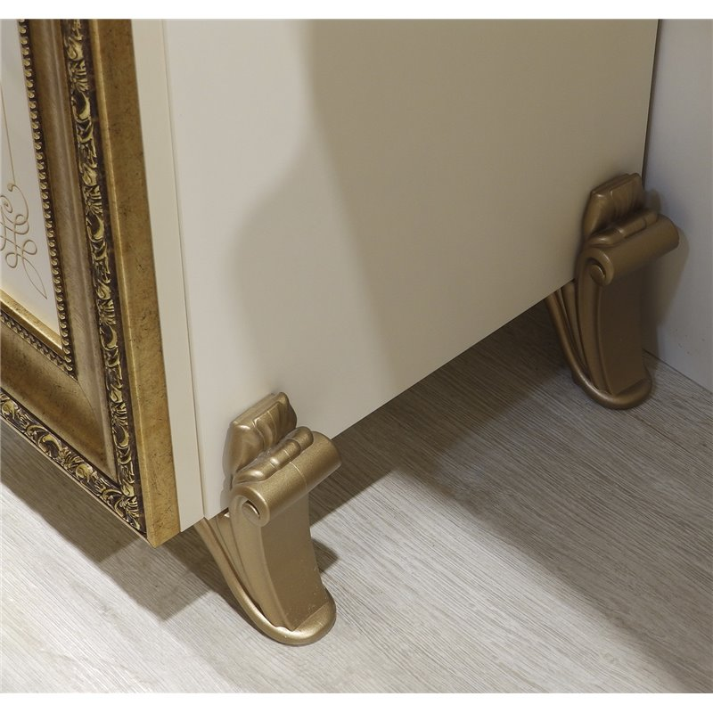 Витрина 3-х дверная Версаль, Слоновая кость 