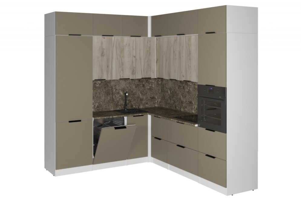 Кухонный гарнитур Альба гранд прайм, 220х250 см 