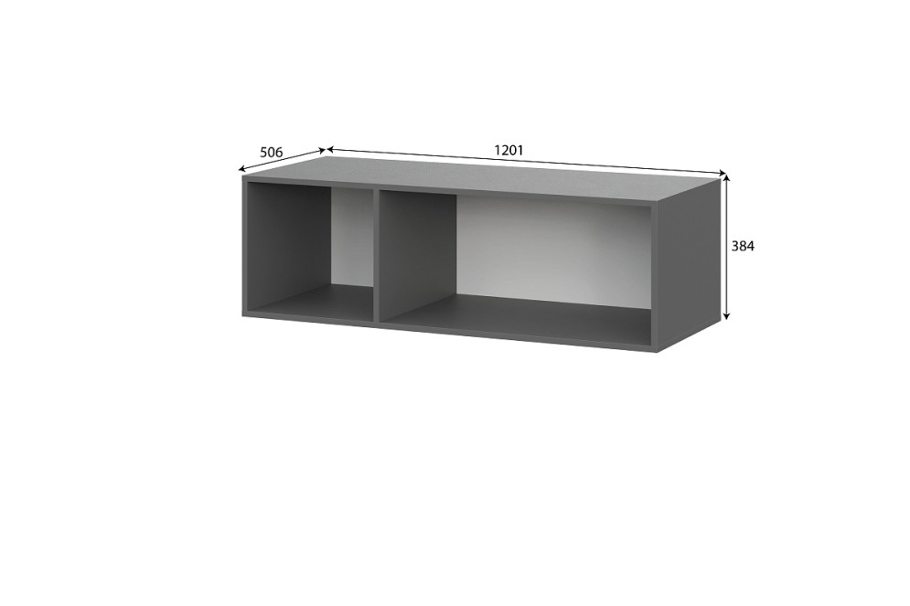 Шкаф &amp;quot;ШК 5&amp;quot; (1200 Антресоль) Графит серый  