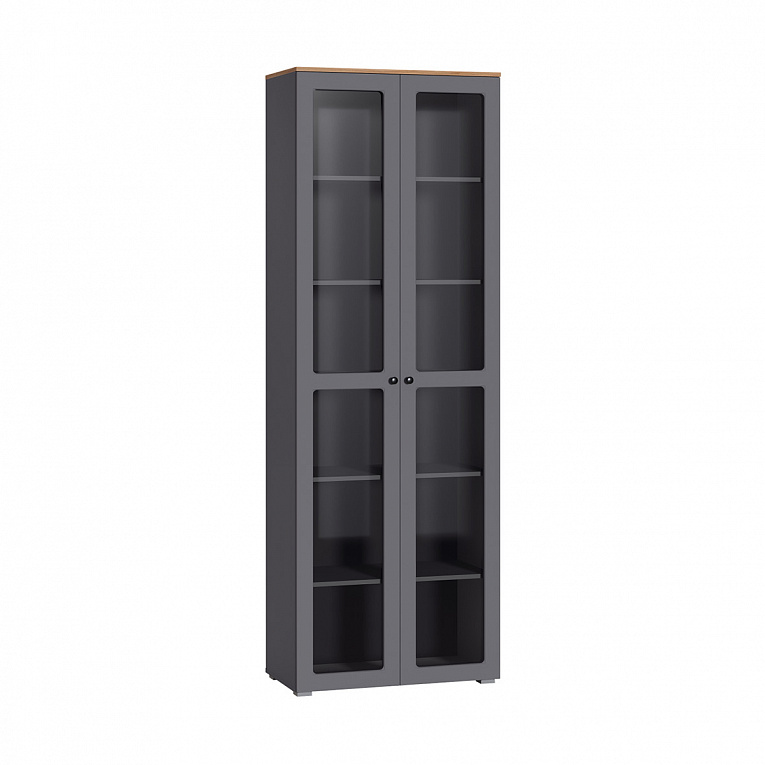 Шкаф-витрина Остин, Графит 