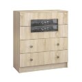 Комод Мадлен ( дуб сонома/дуб шале серебро) 