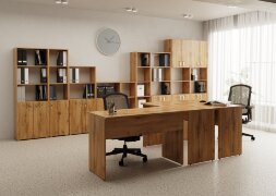 Стеллаж Офис 400 4 полки с дверцей