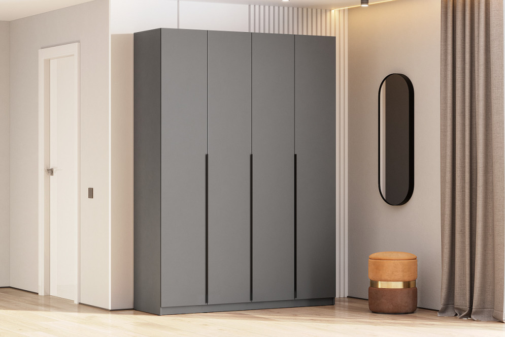 Шкаф &amp;quot;ШК 5&amp;quot; (1600) Графит серый 