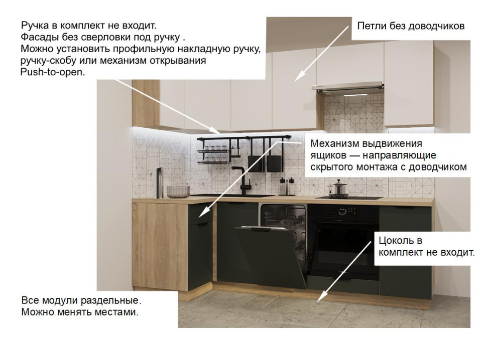 арт. 6 Шарли белый Олива шагрень 1000х2450 