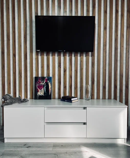 Тумба ТВ большая Парус, белый 