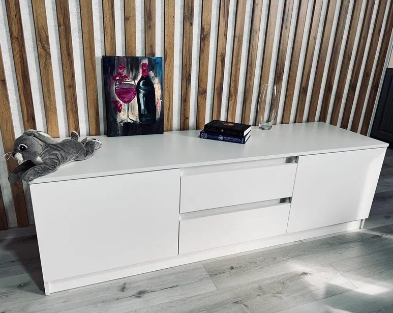 Тумба ТВ большая Парус, белый 