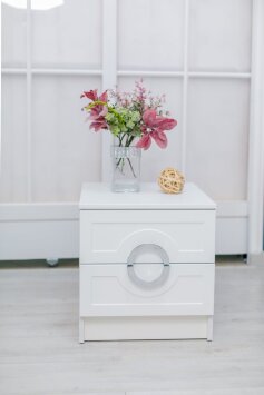 Тумба прикроватная Милан, серебро