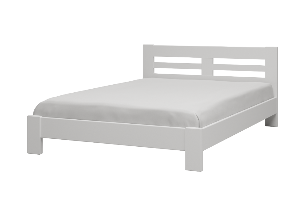 Кровать из массива Тора, белый античный 