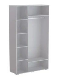 Шкаф трехстворчатый Ливерпуль, белый /бетон светлый 1