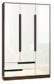 Шкаф трехстворчатый Гавана, белый глянец 