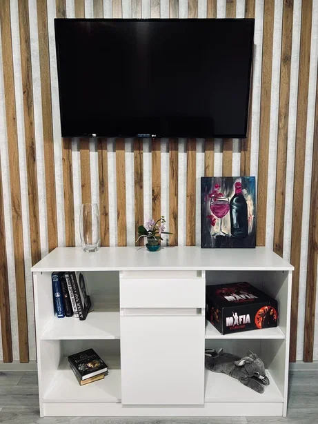 Тумба ТВ малая Парус, белый 